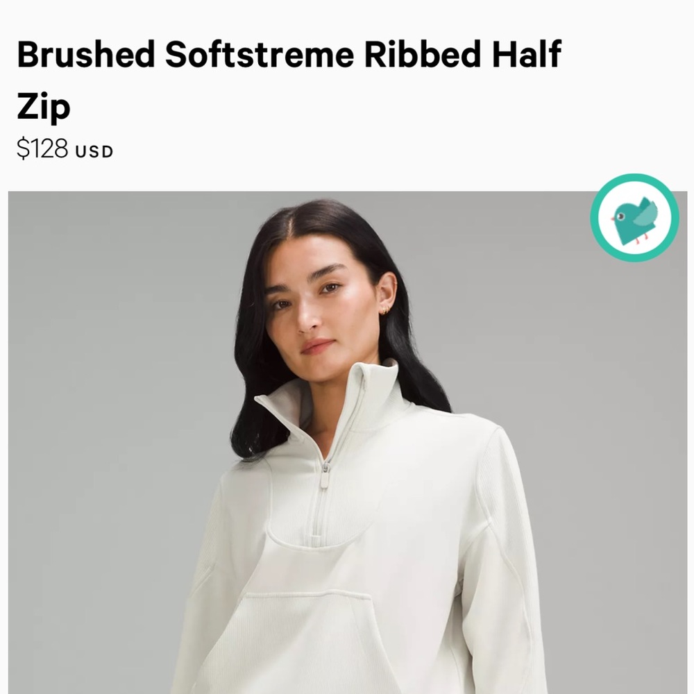 Lululemon Brushed Softstreme Ribbed Half Zip